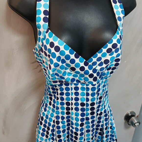 Calvin Klein Dotted Halter Dress - Picture 4 of 9